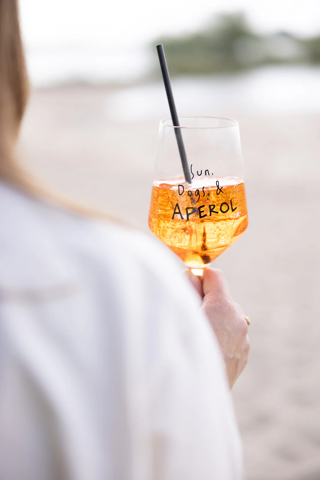 Weinglas "DOGS HUGS & APEROL" – Bild 2